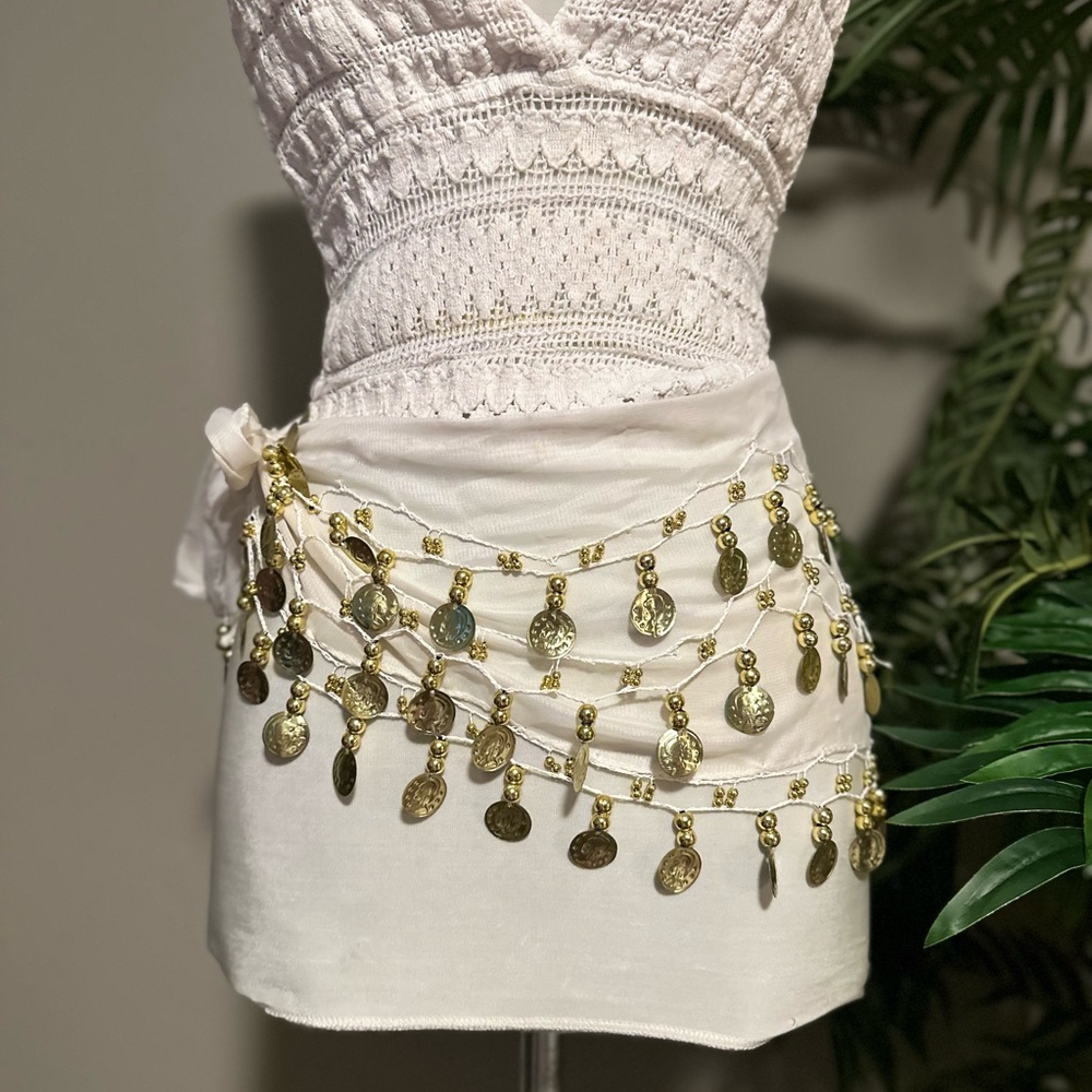 Gold Coin Hip Belt | Belly Dance, Festival, Boho Waist Chain | women’s belt